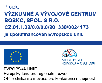 Projekt Výzkumné a vývojové centrum Bosko, spol. s r.o. je spolufinancován EU